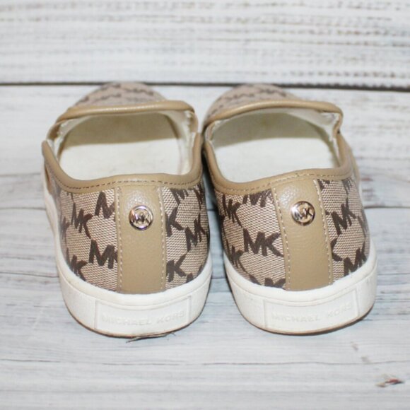 Michael Kors girls slip on beige and brown shoes size 3 - Picture 5 of 6